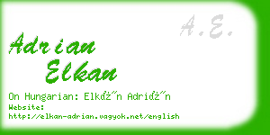 adrian elkan business card